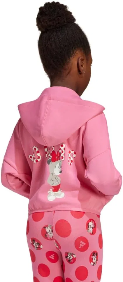 Детская толстовка adidas x Disney Minnie Mouse, Pink Fusion/Multicolor/Pure Ruby — фото 3