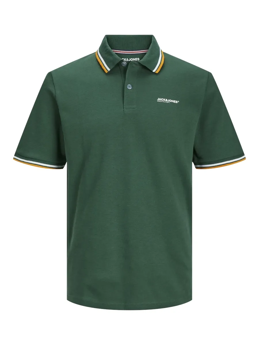 

Рубашка-поло Jack & Jones PlusSize "JJCAMPA POLO SS PLS", зеленый
