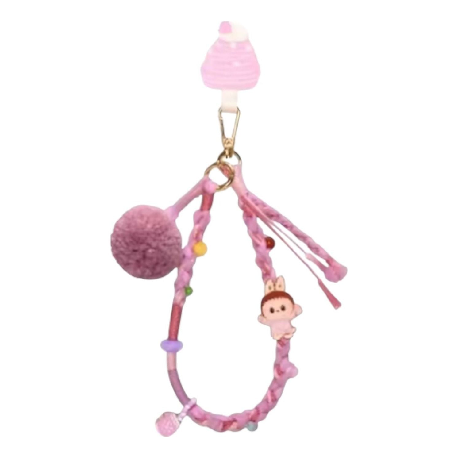 

Лабубу Pop Mart The Monsters Labubu Pom Party Key Chain 'Rose Red'