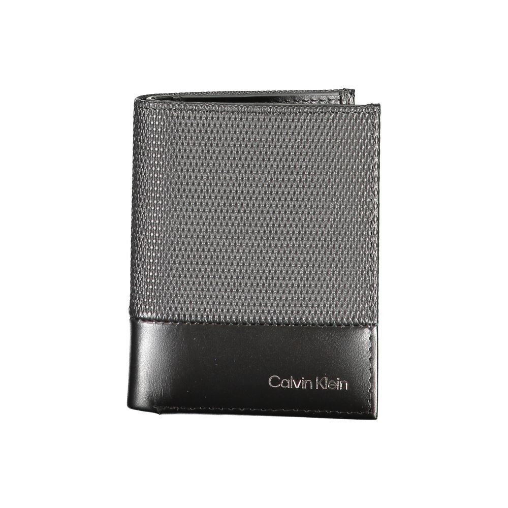 

Кожаный мужской кошелек Calvin Klein, черный
