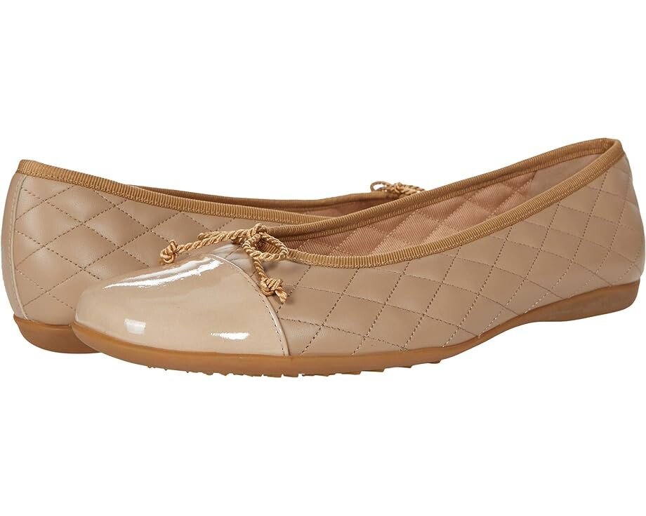 Туфли на плоской подошве French Sole PassportR Flat, цвет Latte Patent Leather