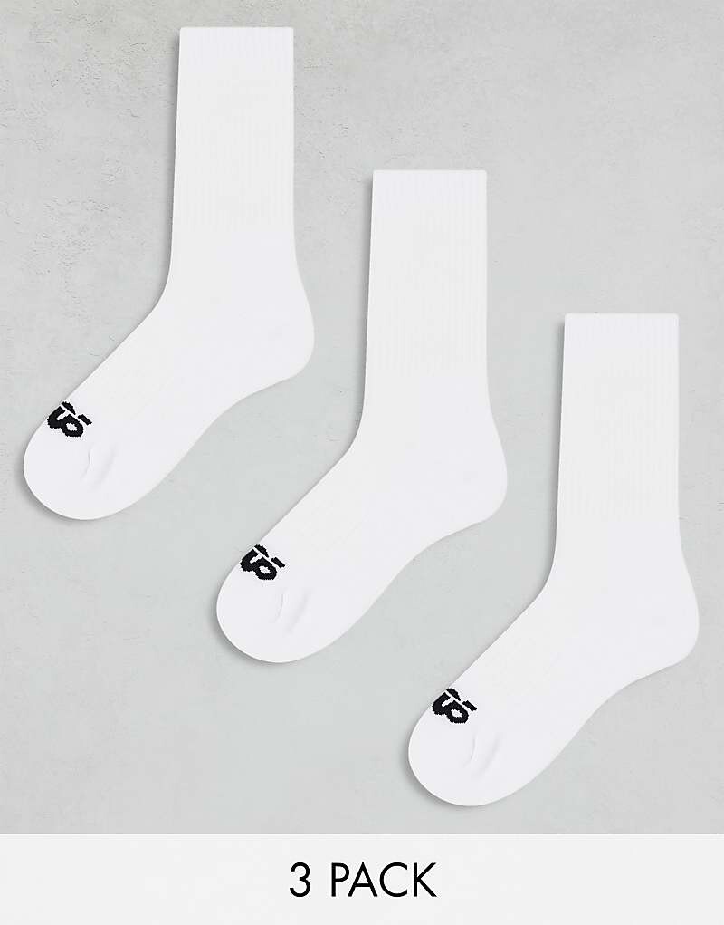 

ASOS 4505 – Комплект из 3 пар белых эластичных антибактериальных носков для бега