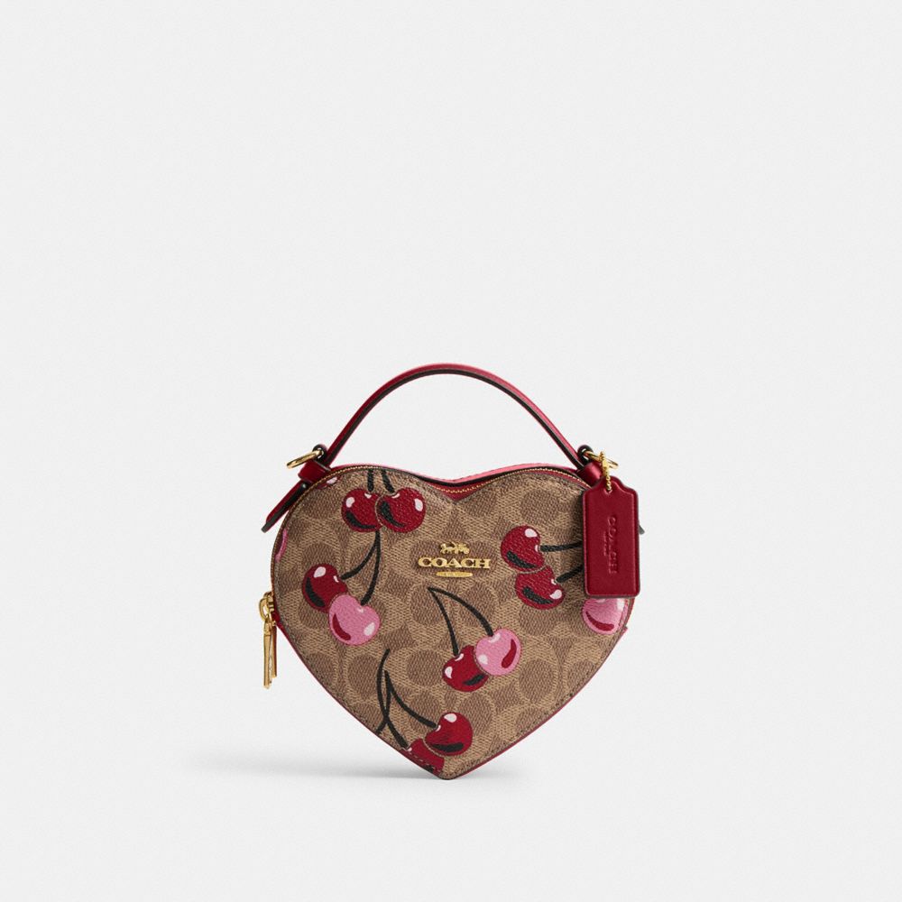 

Сумка кросс-боди Coach Heart Crossbody Bag, цвет Gold/Tan Multi
