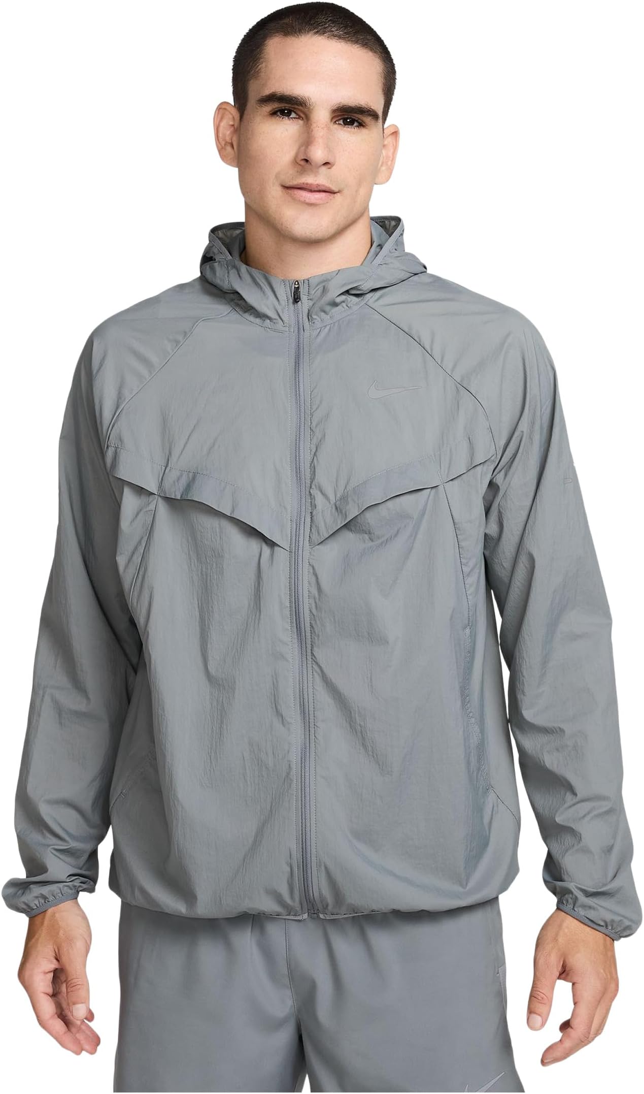 

Мужская куртка для бега Stride Repel UV Nike, Smoke Grey/Smoke Grey/Reflective Silver