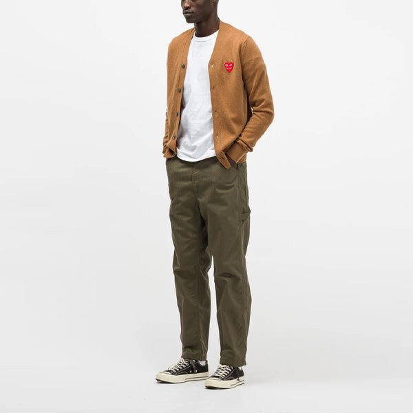Свитер cardigan red emblem 'brown' Comme Des Garcons Play, коричневый — фото 4