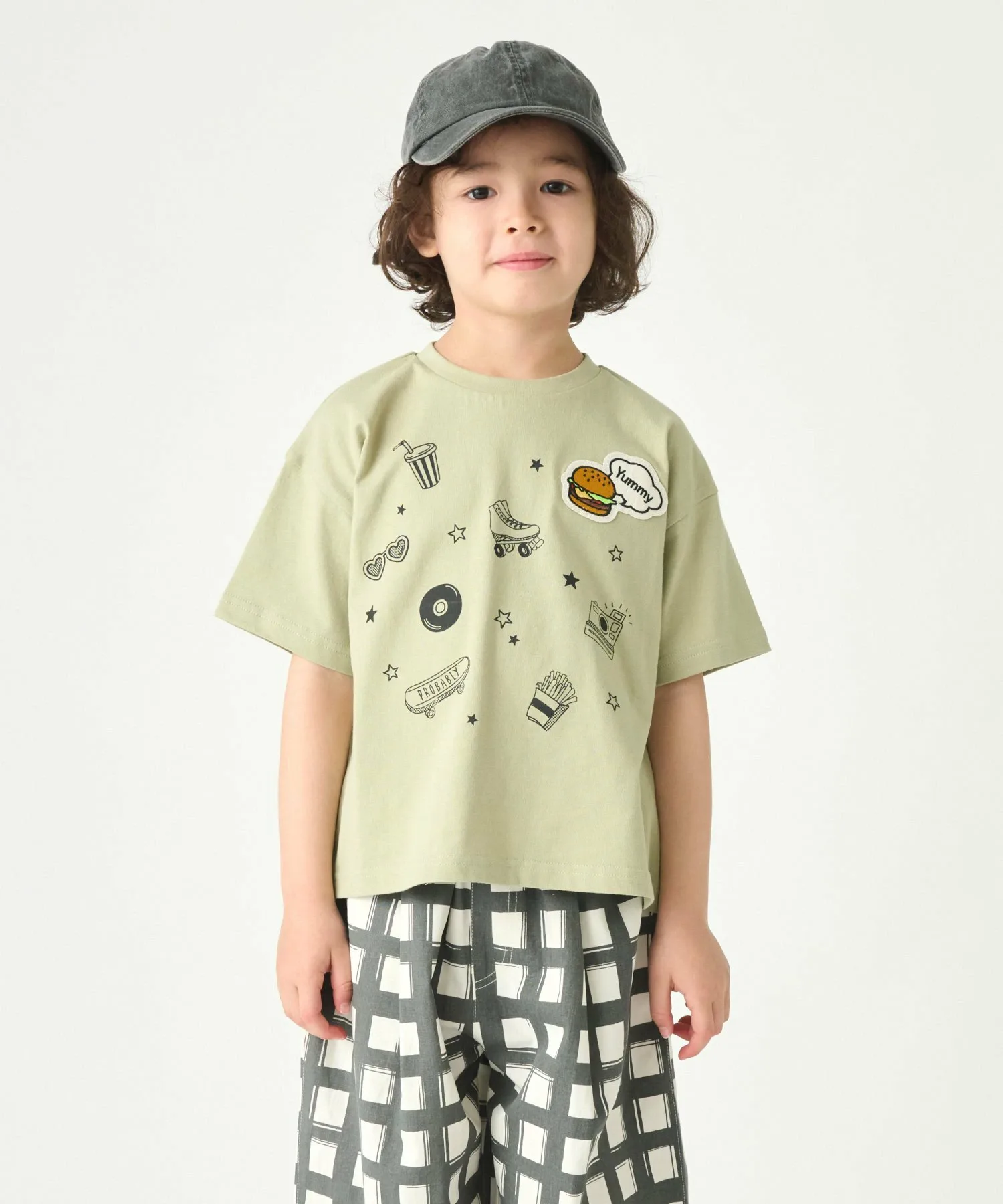 Футболка с коротким рукавом и нашивкой Ever Closet, Khaki