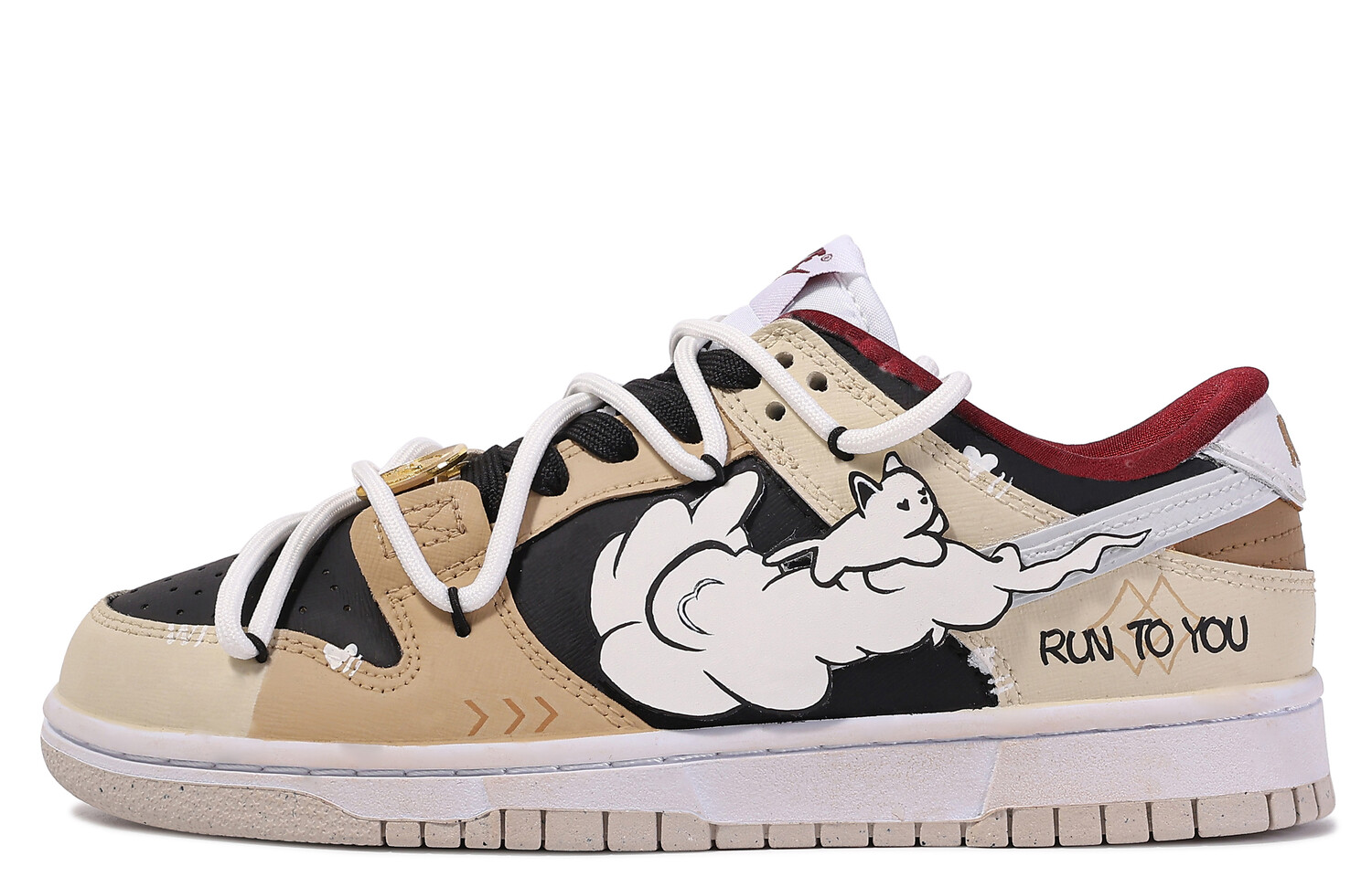 

Кроссовки Nike Dunk Skateboarding Shoes Women's Low-top Beige/brown, цвет Off White