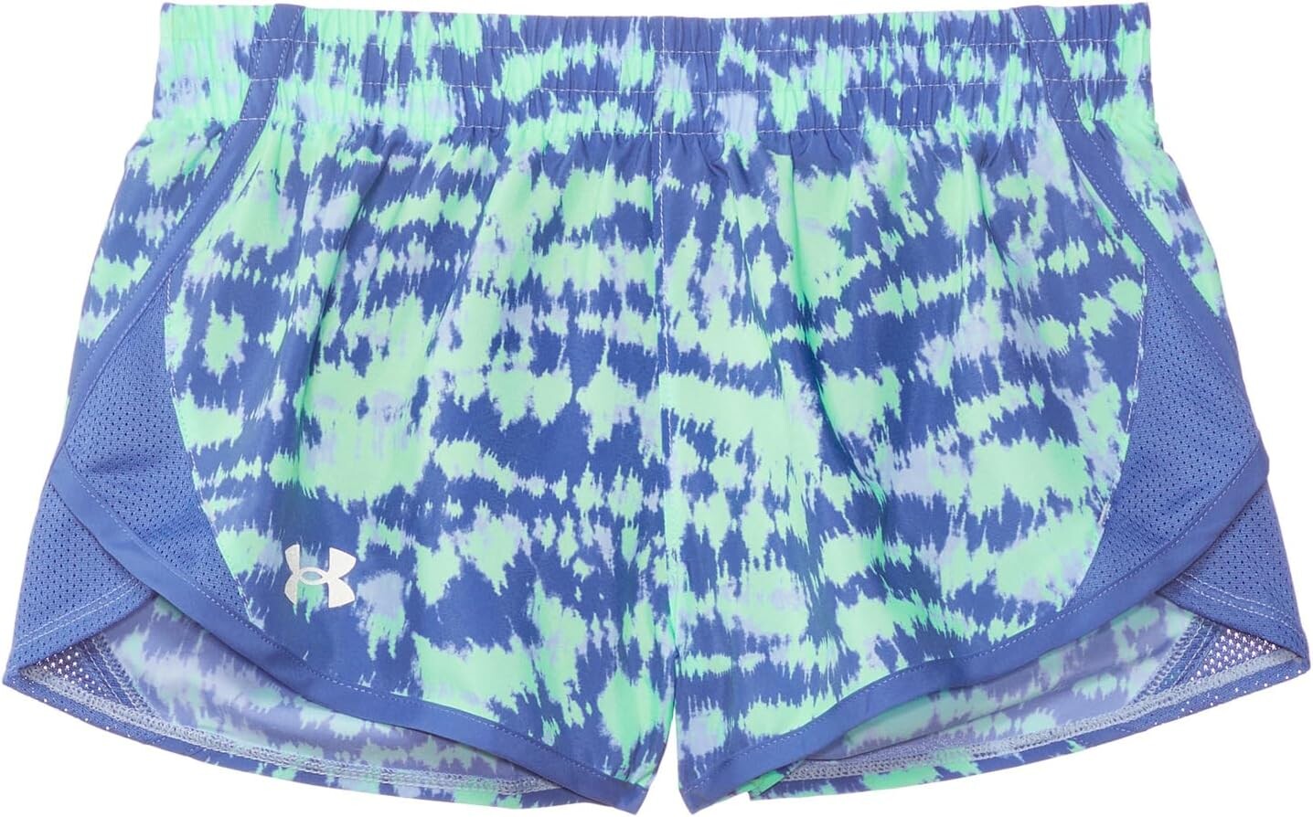 

Шорты Under Armour Fly By Printed Shorts, цвет Celeste/Starlight/Reflective