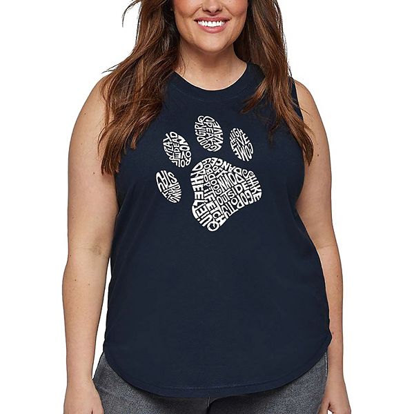 

Футболка с принтом Women's plus size word art - dog paw La Pop Art, Navy, Синий, Футболка с принтом Women's plus size word art - dog paw La Pop Art, Navy