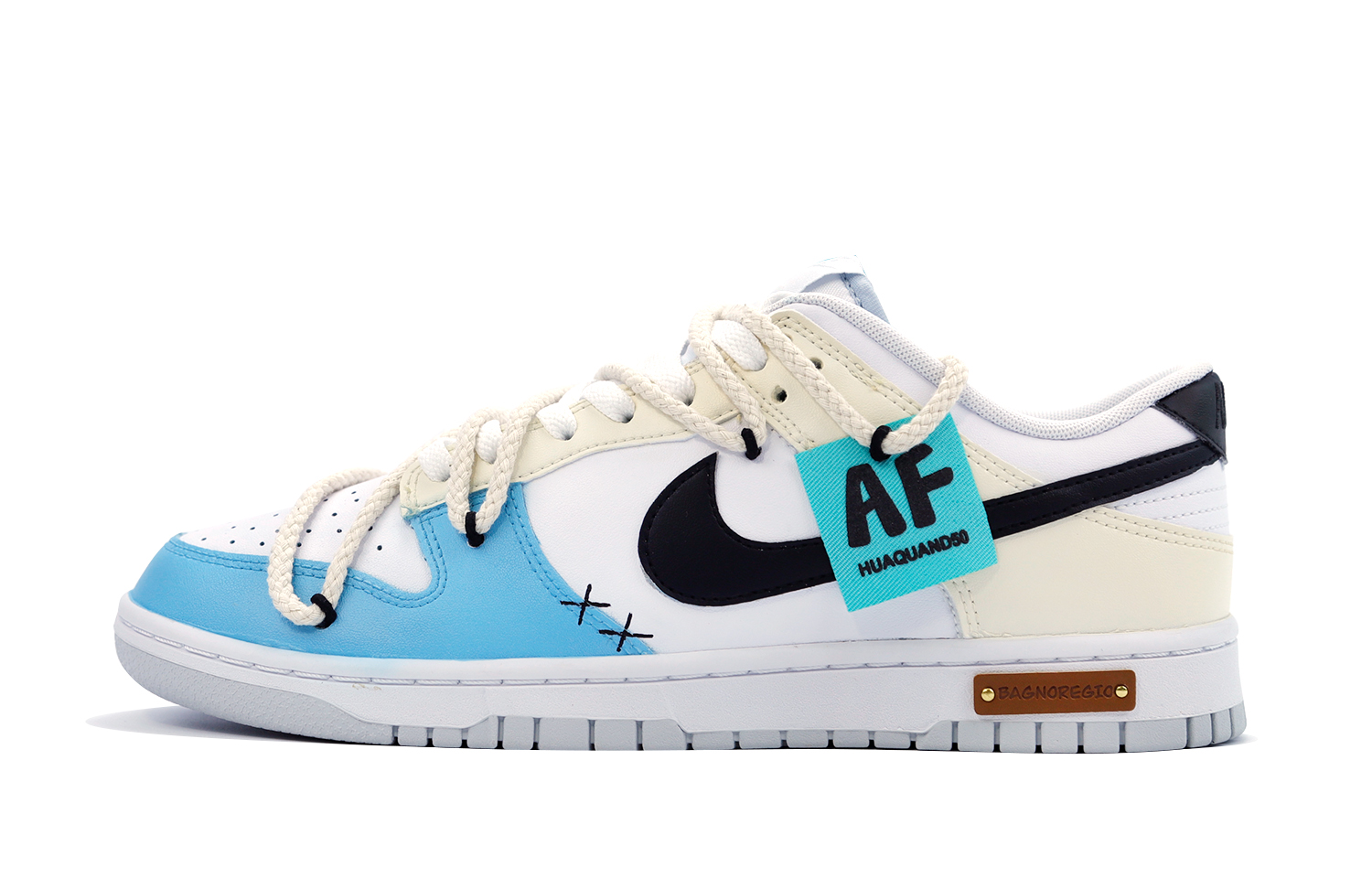 

Мужские кроссовки для скейтбординга Nike Dunk, White blue beige