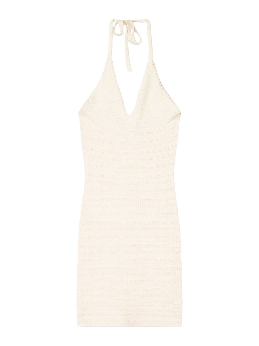 

Вязаное платье Bershka, Ecru