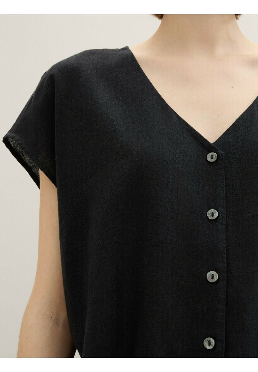 

Блуза MIT KNOTENDETAIL TOM TAILOR, черный