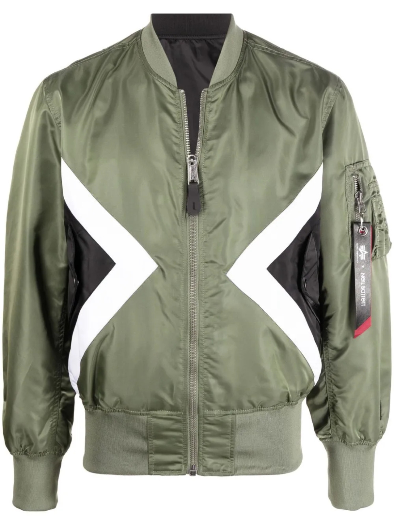 

Alpha Industries бомбер с контрастными вставками, зеленый