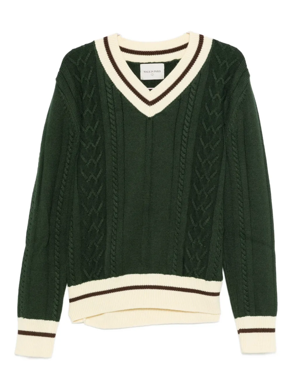 

Джемпер вязаный косичкой Walker Walk In Paris, зеленый