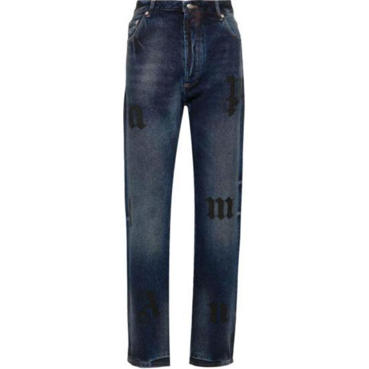 

Джинсы midnight с логотипом и накладным карманом PALM ANGELS, синий