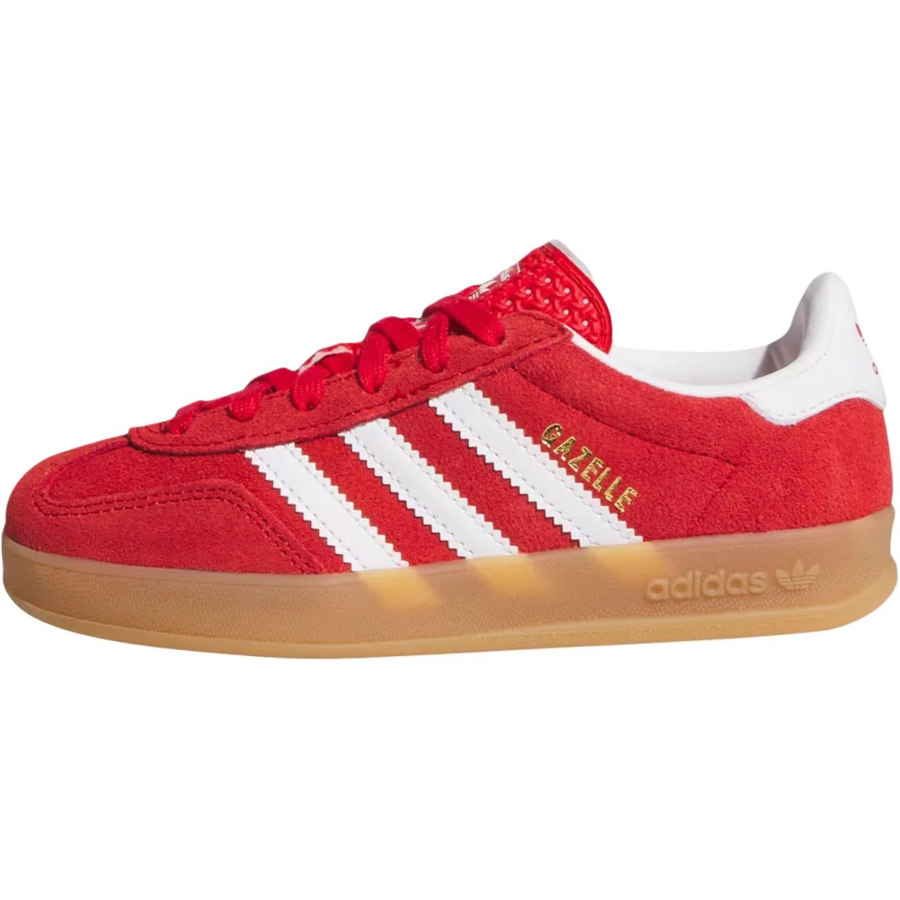Adidas Originals Кроссовки для скейтбординга GAZELLE INDOOR Suede Abrasion Resistant Low top детские красные