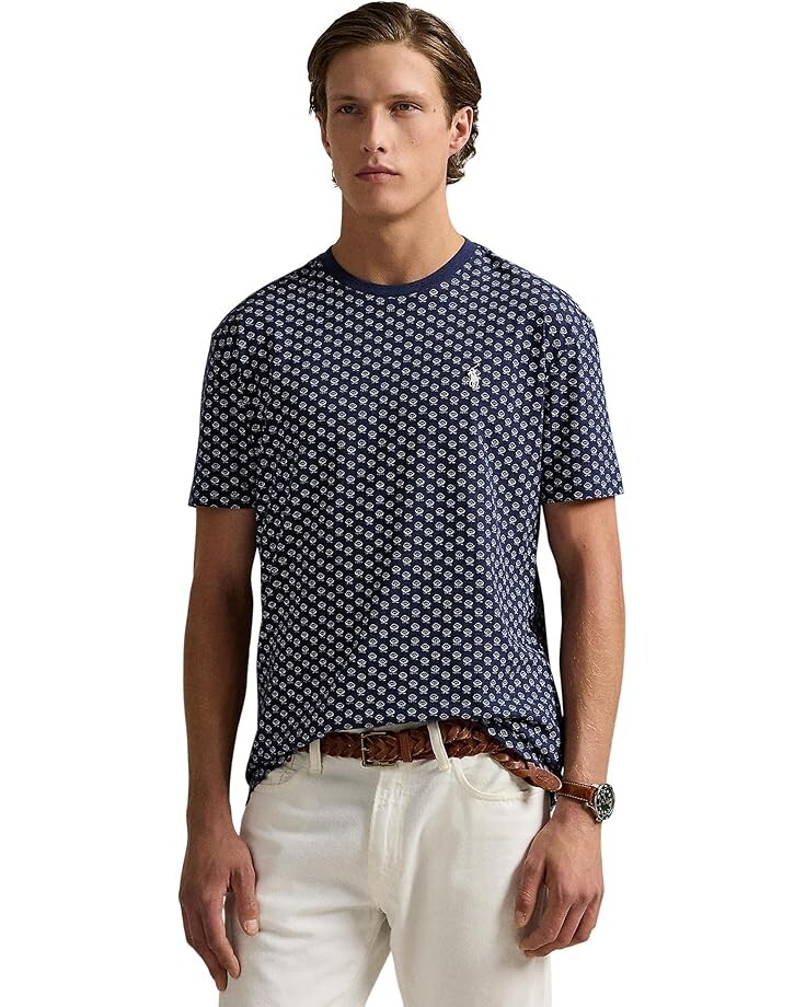 

Футболка Polo Ralph Lauren Short Sleeve Animated Tees - Classic, цвет Spring Navy Hether Thistle