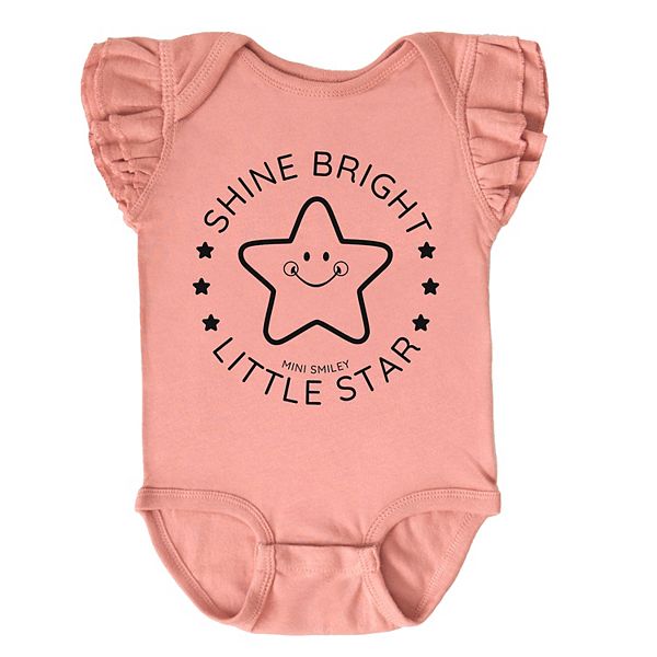 

Боди с рукавами-крылышками Mini smiley shine bright little star The Juniper Shop, Mauve