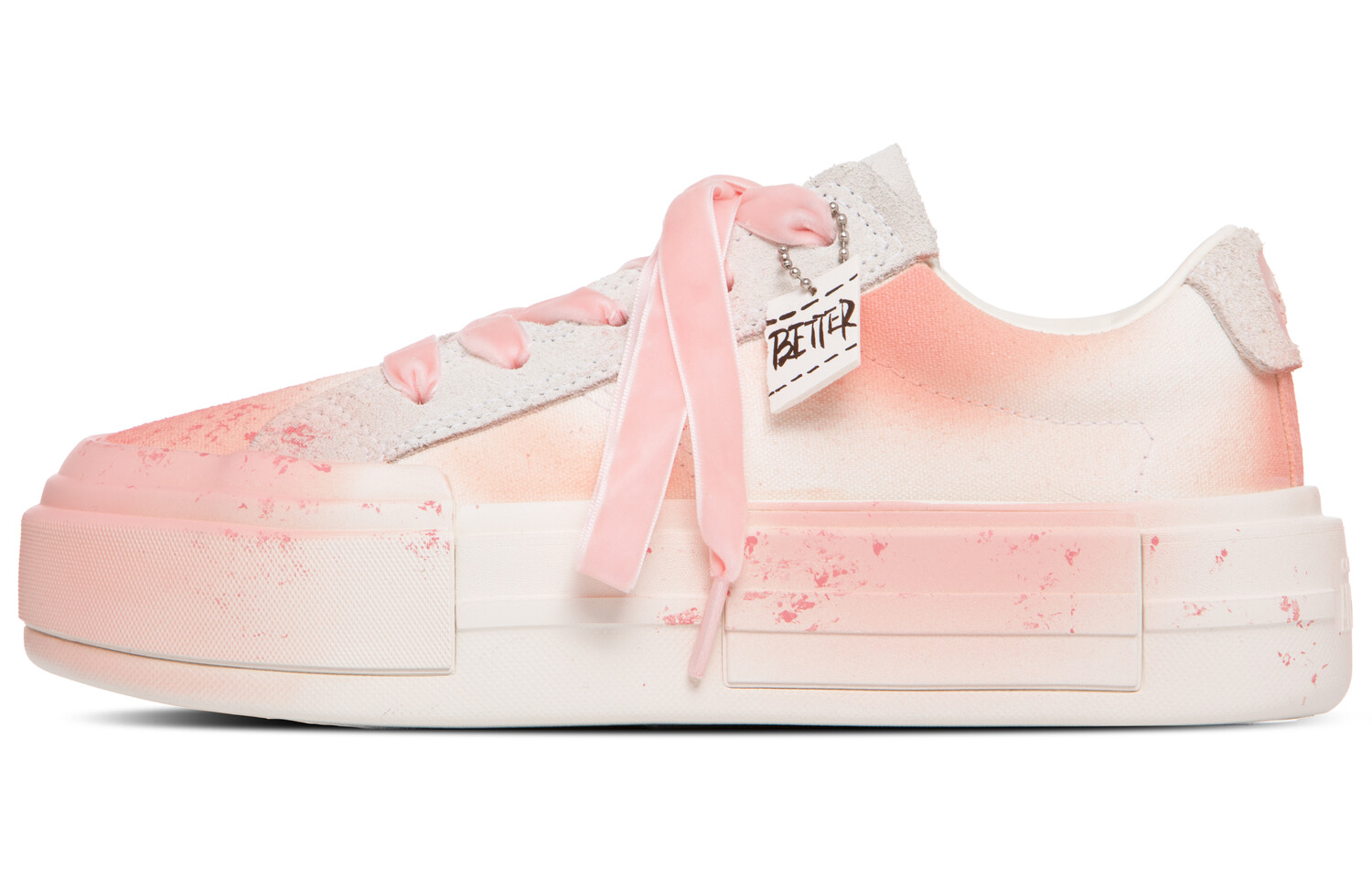 Chuck Taylor All Star Canvas Shoes Unisex Low-top White/розовый Converse