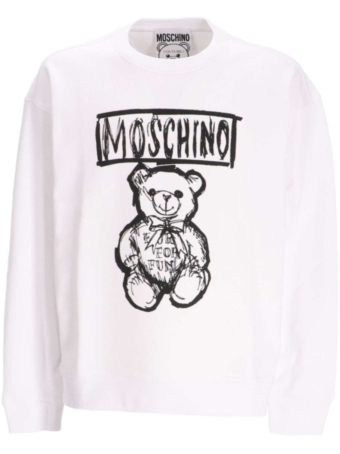 

Moschino толстовка с логотипом, белый