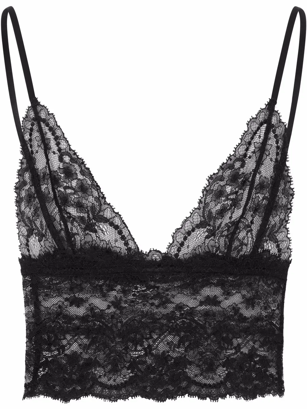 

Кружевной бюстгальтер-бралетт на тонких бретелях DOLCE & GABBANA, черный