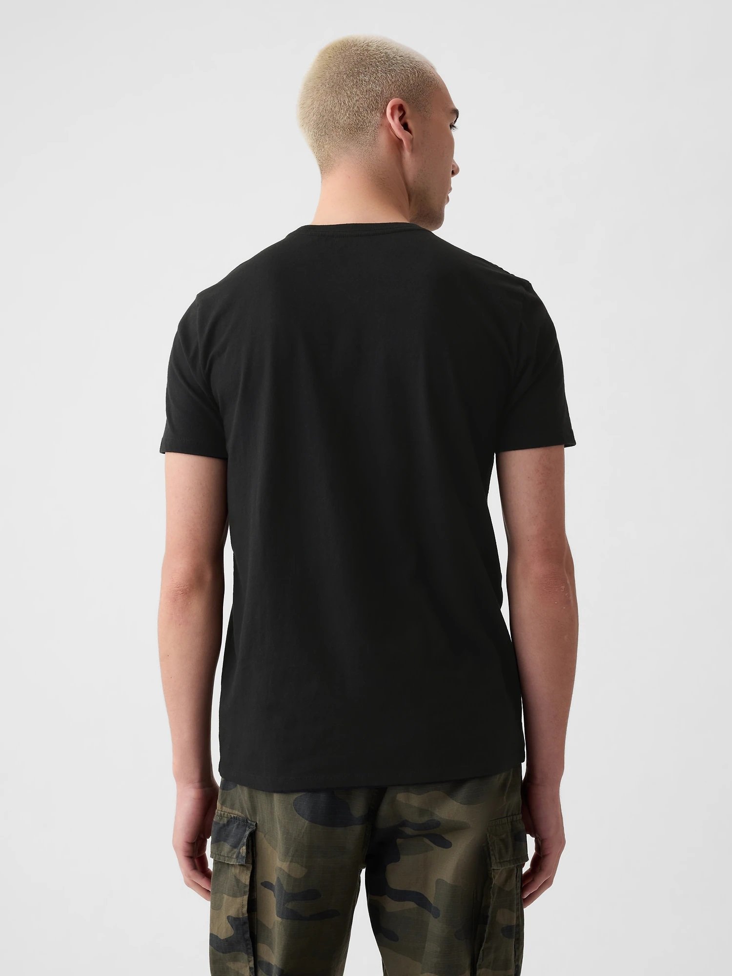 (M) Классическая футболка GAP, TRUE_BLACK_V2_2