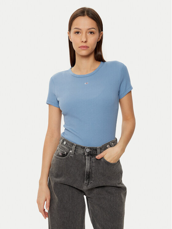 

Футболка узкого кроя Tommy Jeans, синий