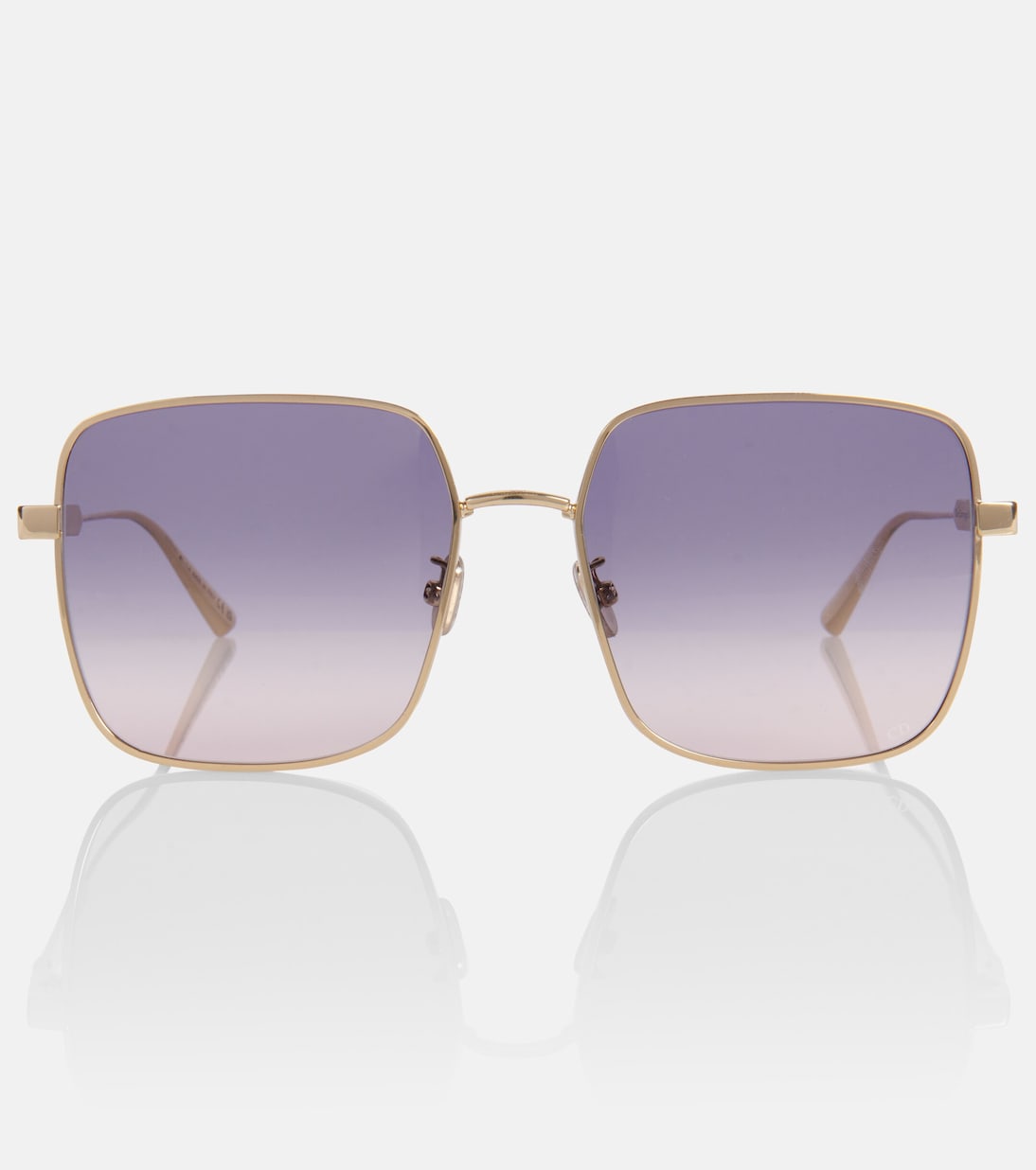 

Dior Cannage S1U квадратные солнцезащитные очки Dior Eyewear, Gold/Gradiant Violet/Pink