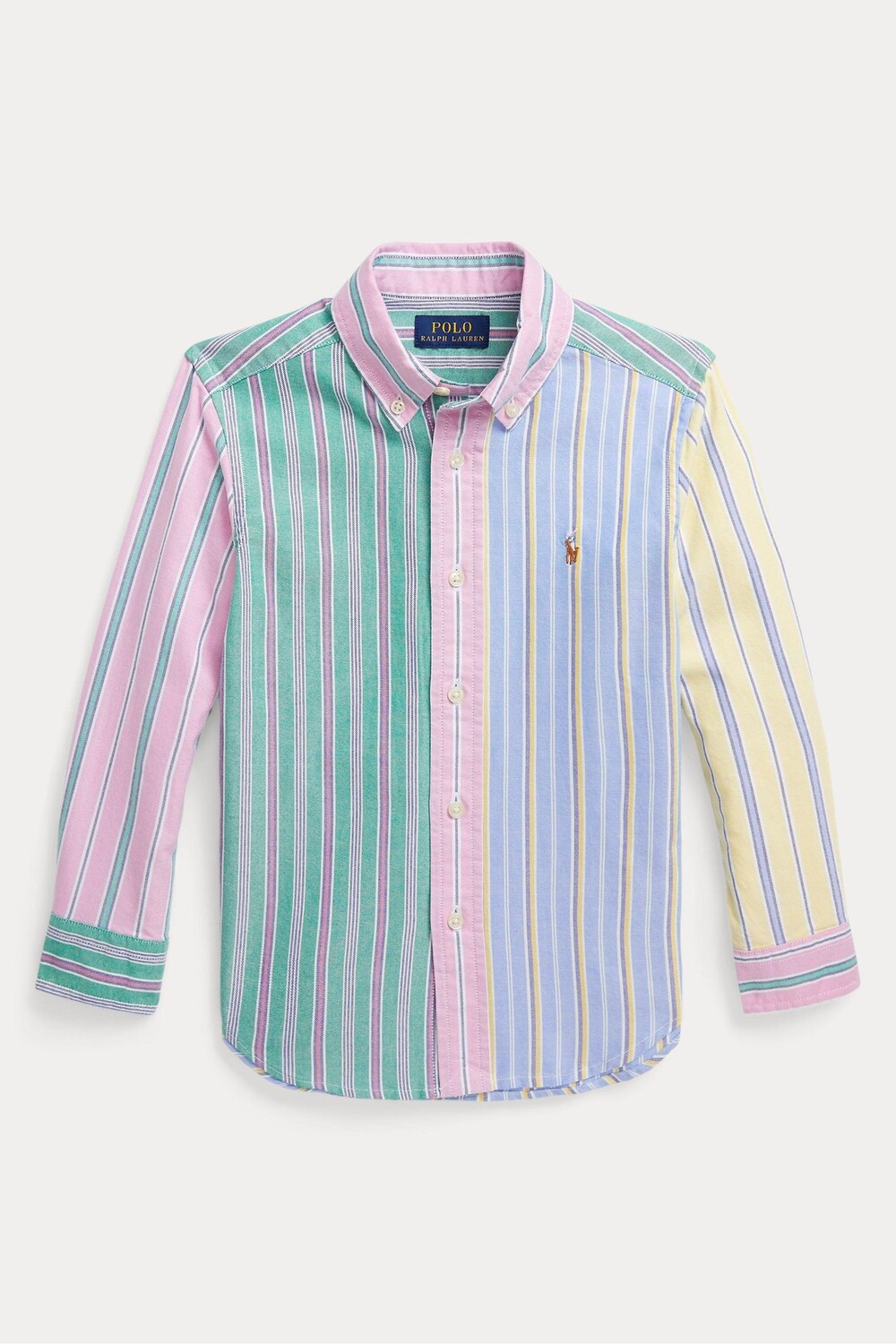 

Рубашка в полоску для мальчика Pink Fun с логотипом Polo Ralph Lauren, розовый