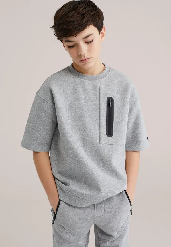 Базовая футболка salty dog We Fashion, Light Grey — фото 2