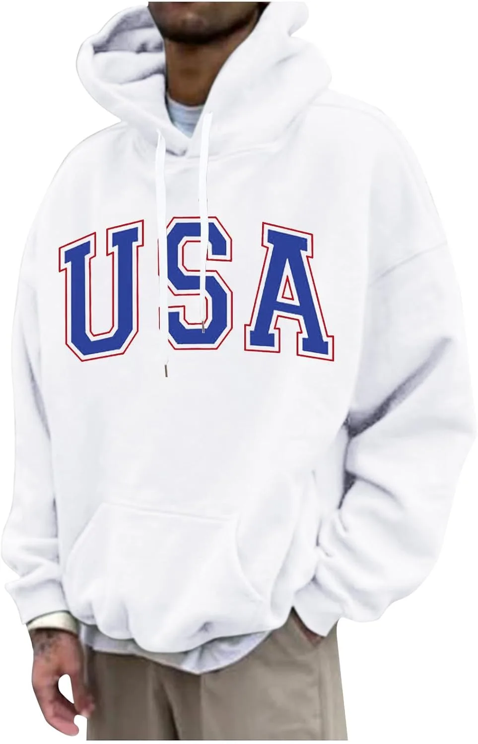 

Мужская худи с принтом и длинными рукавами, размеры M-3XL