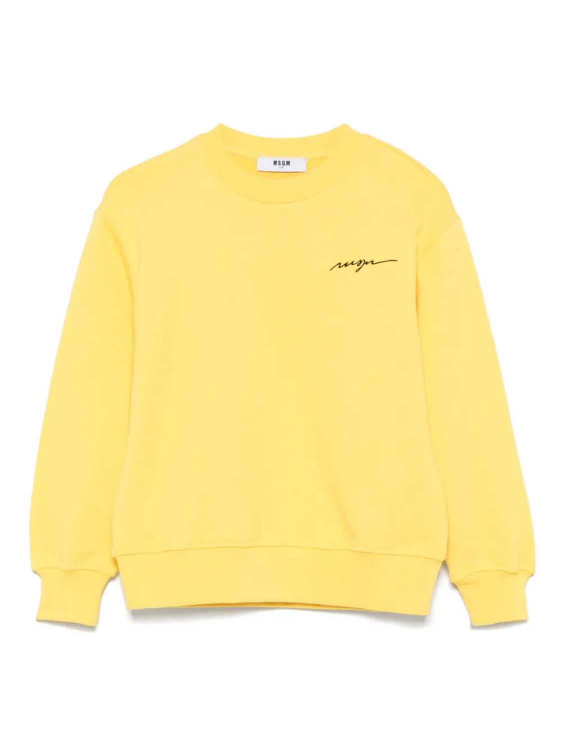 

MSGM Kids толстовка с вышитым логотипом, желтый