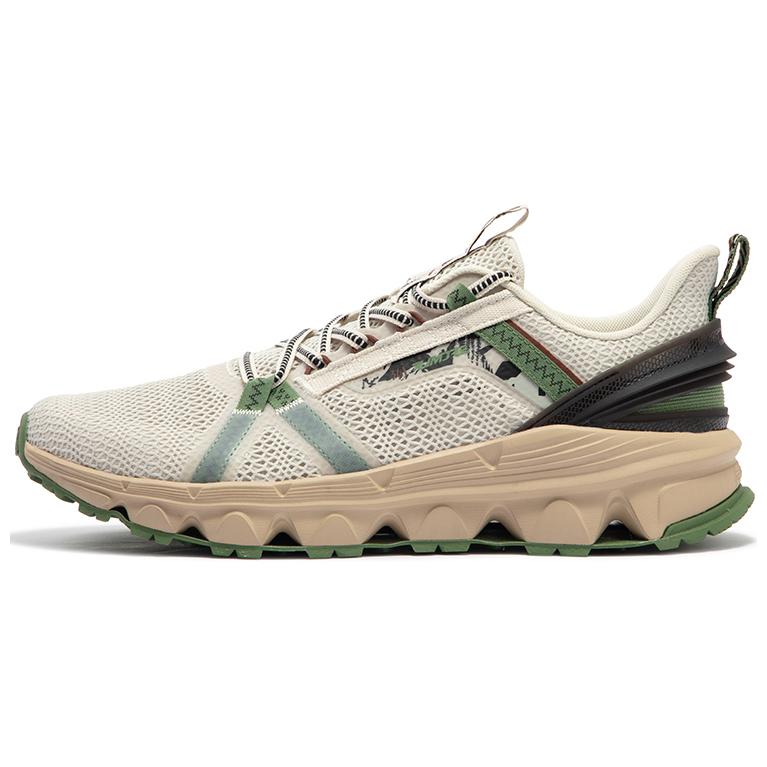 

Антискользящие износостойкие треккинговые ботинки для мужчин бежево-зеленые 361°, Oat Milk/Outdoor Green