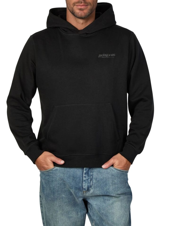 

Свитер JWHINTERLUDE SWEAT HOOD SMU черного цвета Jack & Jones