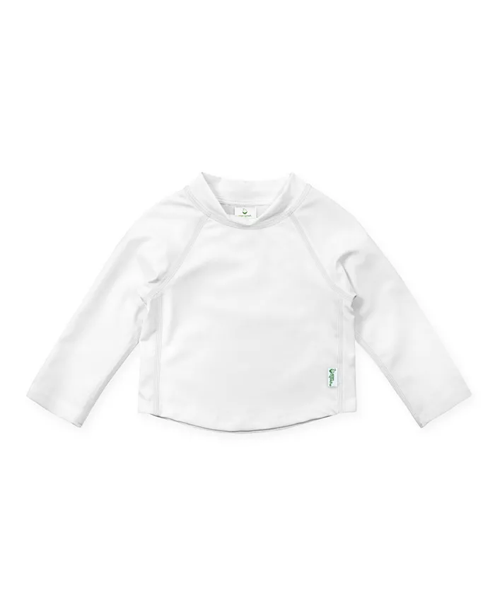 

Детская футболка с длинным рукавом для девочек Rashgaurd green sprouts, белый