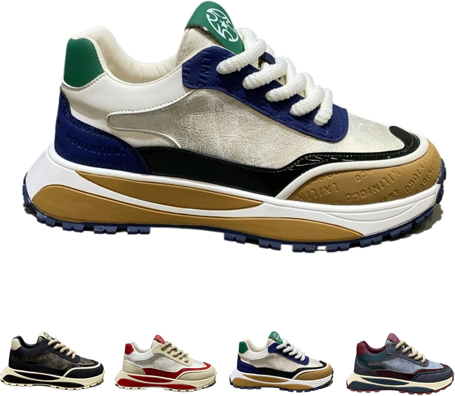 

Мужские ретро-кэжуал кроссовки Fashion Dad Shoes с увеличением роста на 4 см, нескользящие, дышащие, легкие прогулочные кроссовки для повседневной носки Macefil, бежевый