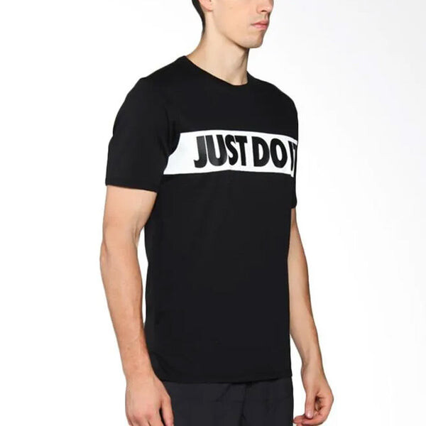 Футболка sportswear just do it casual knit round neck short sleeve black Nike, черный — фото 4