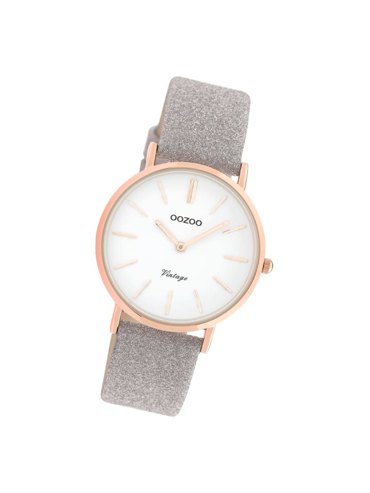 

Аналоговые наручные часы Oozoo Vintage Series, серые, средний размер (примерно 32 мм)