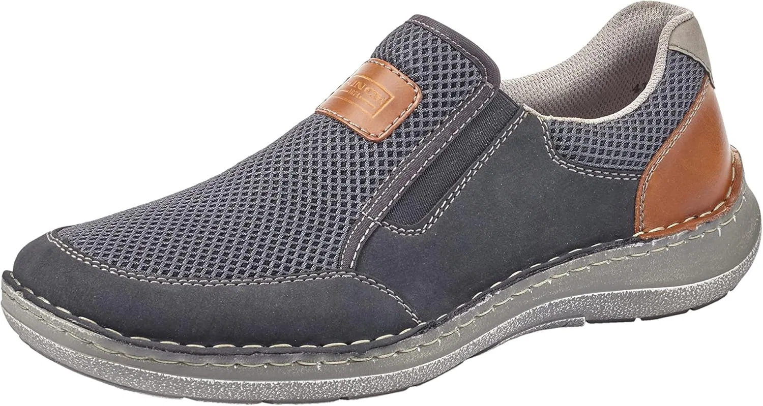 Мужские тапочки Rieker 03053-14, Blue Pacific Atlantis Amaretto Dust 14