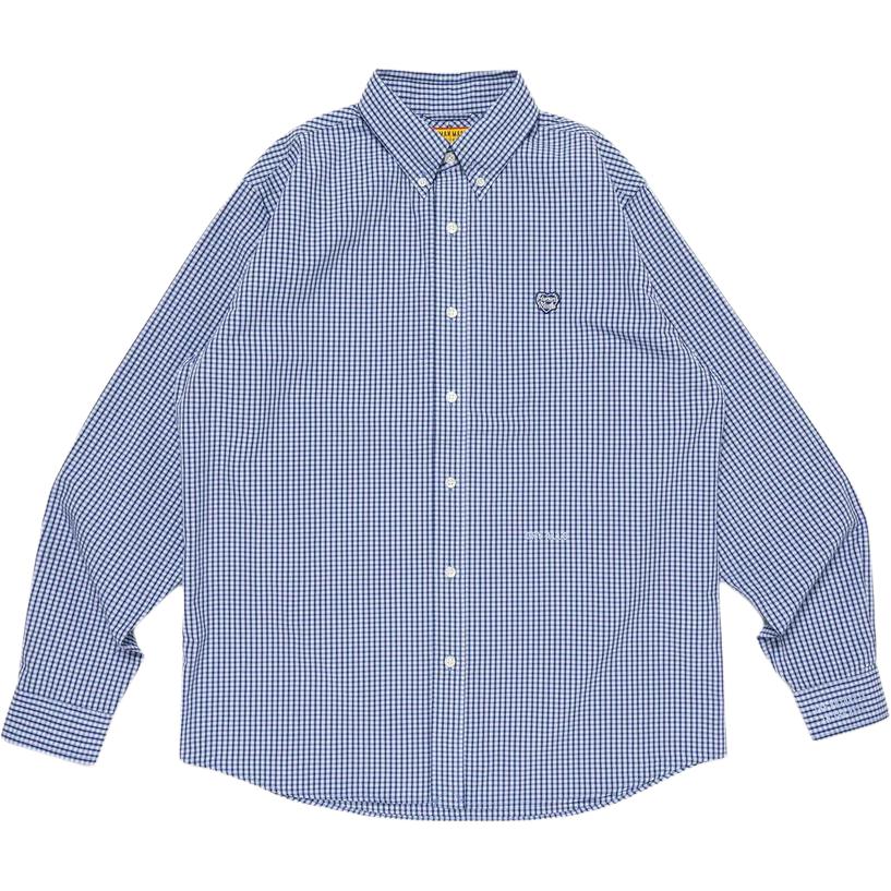 

Рубашки SS25 Унисекс Воротник-стойка Умеренный стиль Другие Human Made, синий