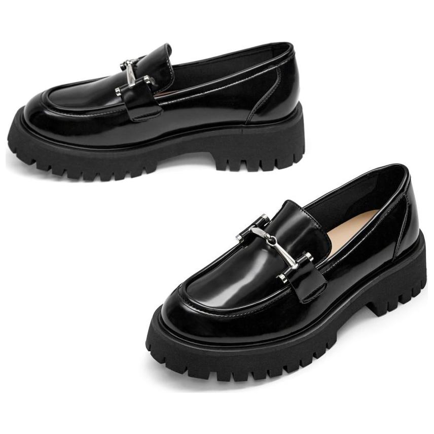 Лоферы женские черные/коричневые TOOMANYSHOES — фото 3