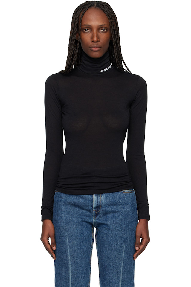 

Легкая водолазка из шерстяной смеси Jil Sander, черный