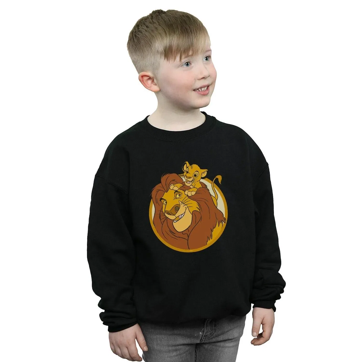 Детский свитшот с принтом The Lion King Disney, черный