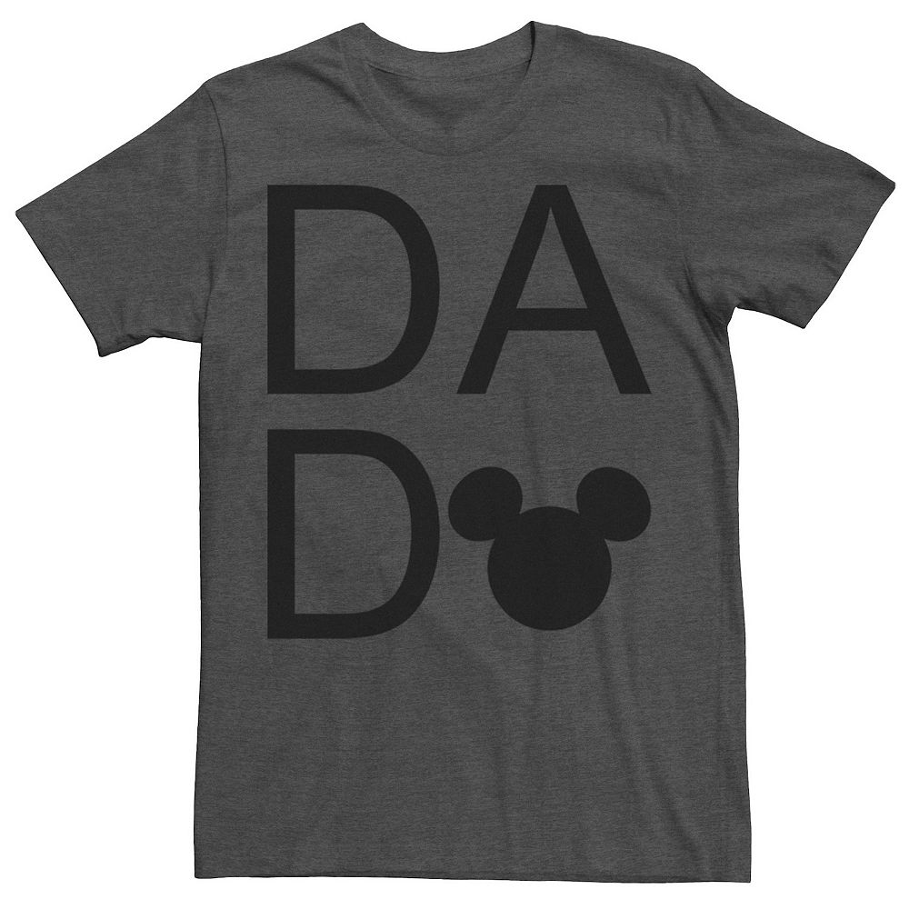 

Мужская футболка с логотипом Disney's Mickey Mouse Dad Letter Stack, цвет Charcoal Heather