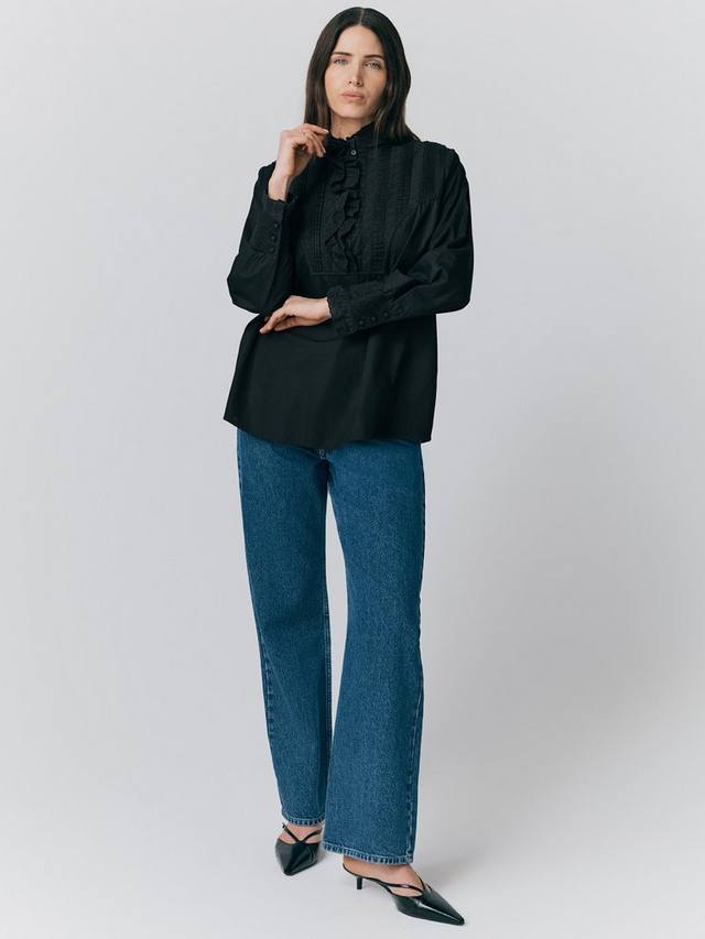 

Футболка Ellery с присборенными манжетами и рюшами Ghost, Black