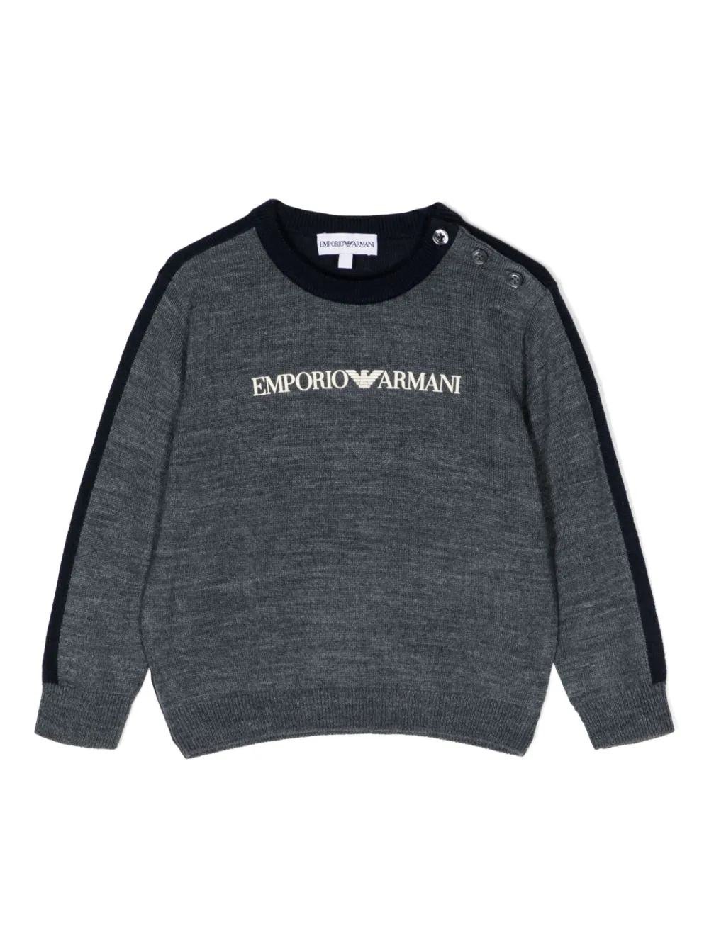 

Джемпер с вышитым логотипом Emporio Armani Kids, синий