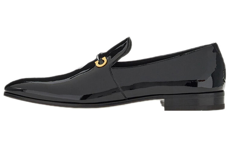 Gancini Men"s Casual Men Low-top Black Ferragamo
