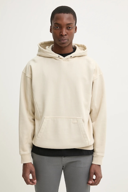 

Хлопковая толстовка Hugo Blue, бежевый
