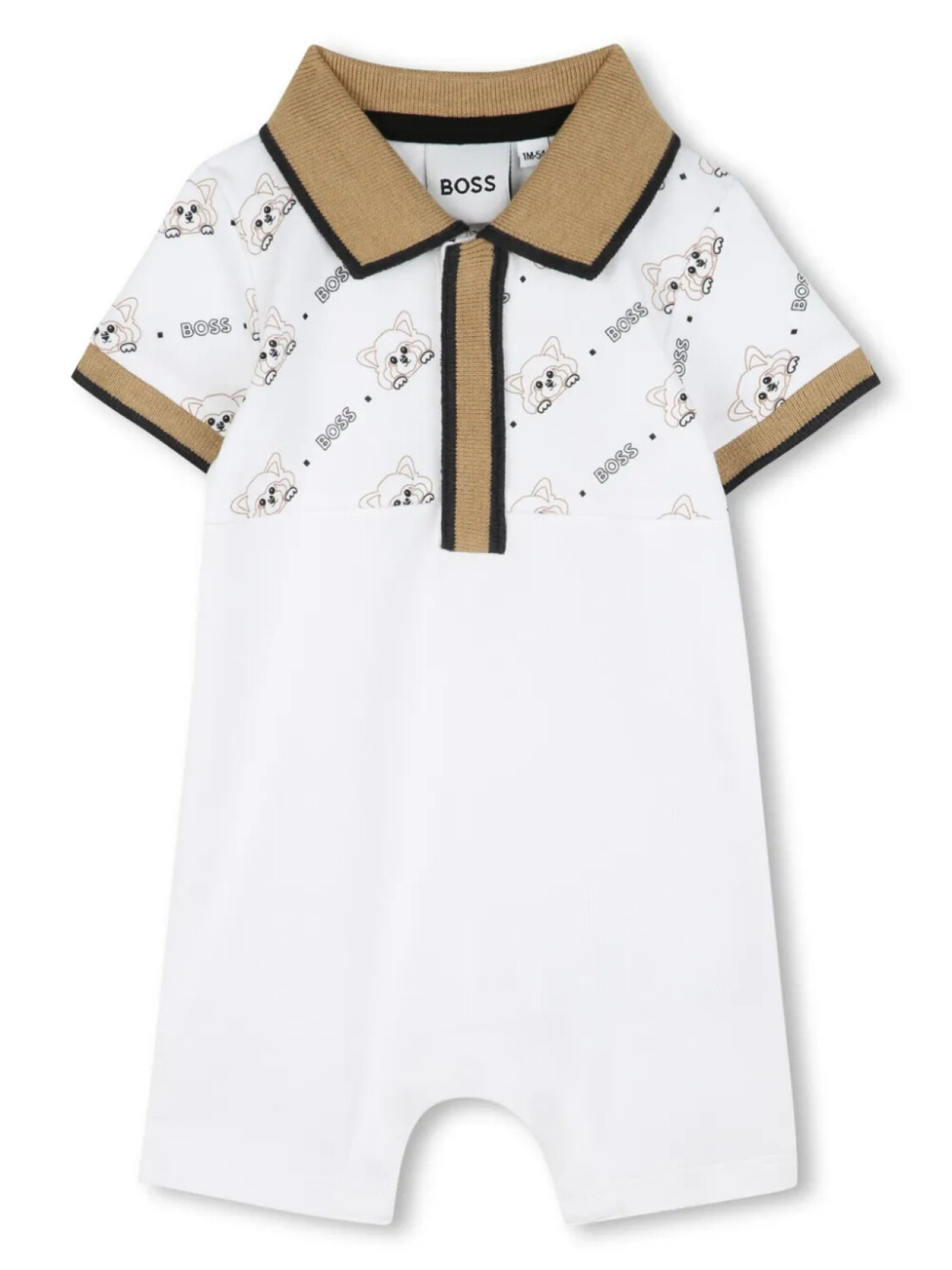 

BOSS Kidswear ромпер с логотипом, белый