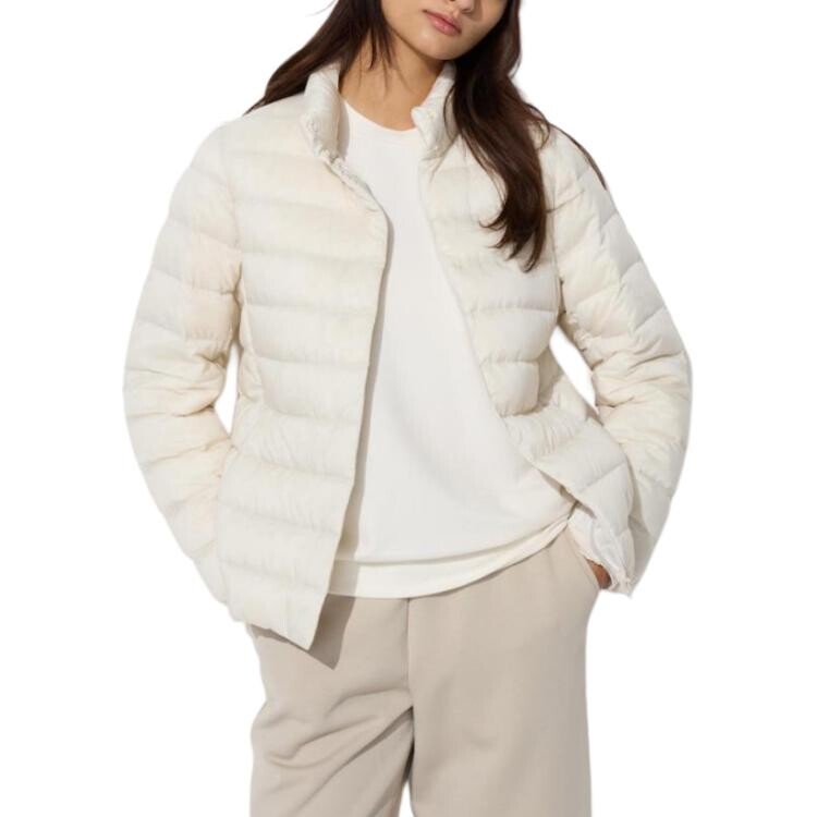 

ДУбль Пуховик женский молочно-белый Uniqlo